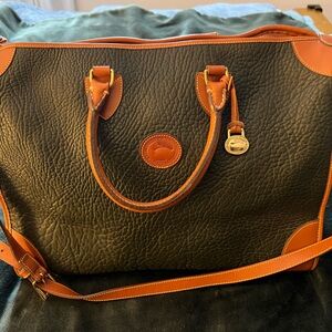 Dooney & Bourke Iconic Green and Brown Beautiful Leather Travel Bag